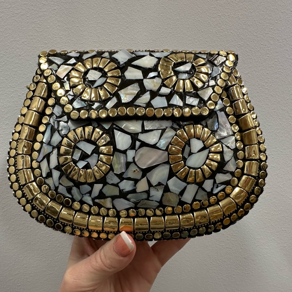 RAMLA Designer Mosaic Clutch Bag.  Brand New!! As seen on Selling Sunset. Rare!!